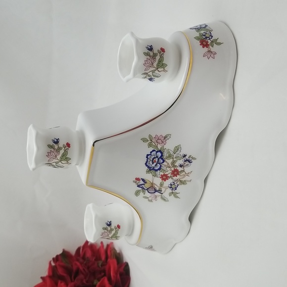 Royal Tara Fine Bone China Harmony 3 Light Candelabra - Picture 10 of 14